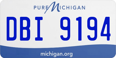 MI license plate DBI9194