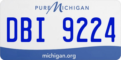 MI license plate DBI9224