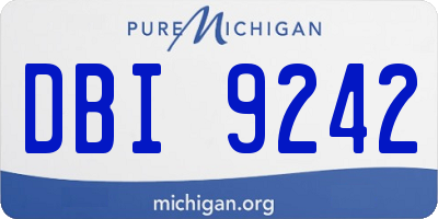 MI license plate DBI9242