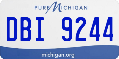 MI license plate DBI9244