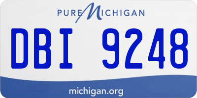 MI license plate DBI9248