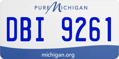 MI license plate DBI9261