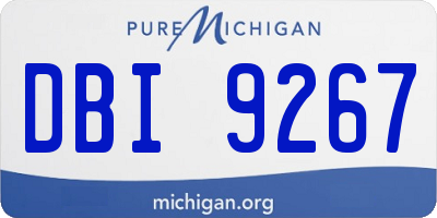 MI license plate DBI9267