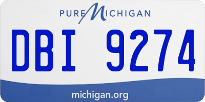 MI license plate DBI9274