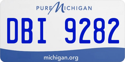 MI license plate DBI9282