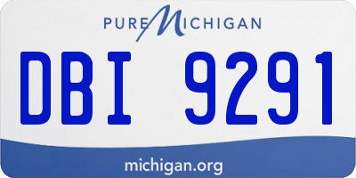MI license plate DBI9291