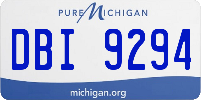 MI license plate DBI9294
