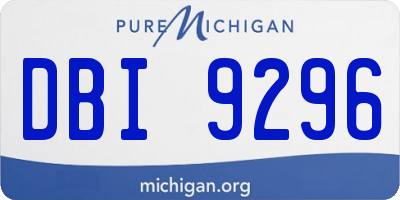 MI license plate DBI9296