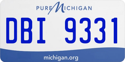 MI license plate DBI9331
