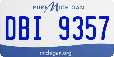 MI license plate DBI9357
