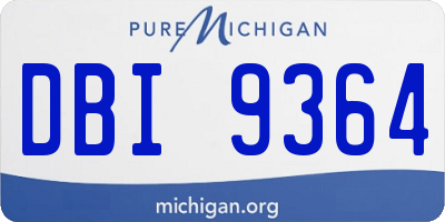 MI license plate DBI9364