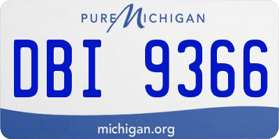 MI license plate DBI9366