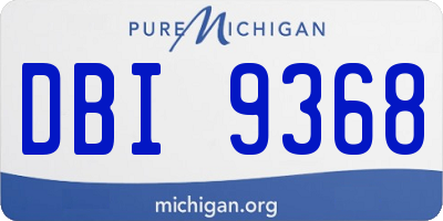 MI license plate DBI9368