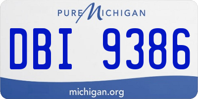 MI license plate DBI9386