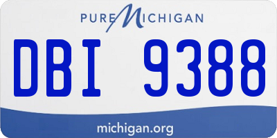MI license plate DBI9388