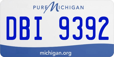 MI license plate DBI9392
