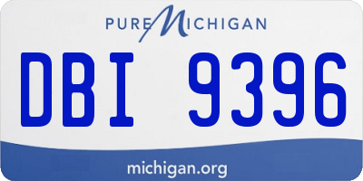 MI license plate DBI9396