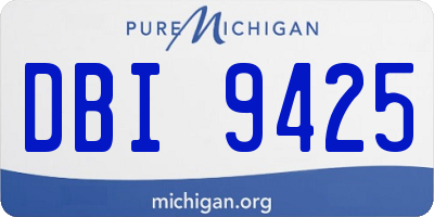 MI license plate DBI9425