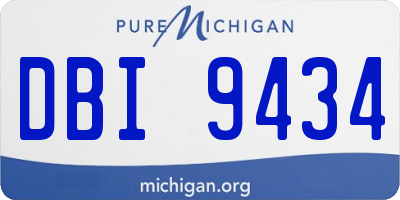 MI license plate DBI9434