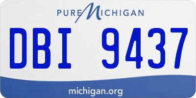 MI license plate DBI9437