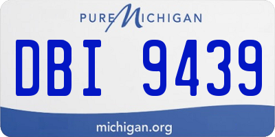 MI license plate DBI9439
