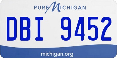 MI license plate DBI9452