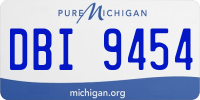 MI license plate DBI9454