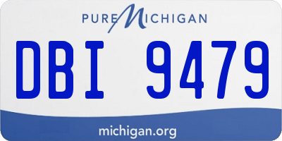 MI license plate DBI9479