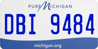 MI license plate DBI9484