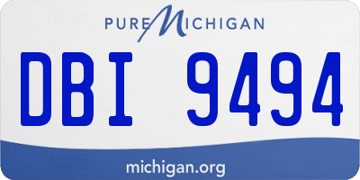 MI license plate DBI9494