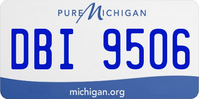 MI license plate DBI9506