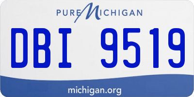 MI license plate DBI9519