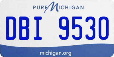 MI license plate DBI9530