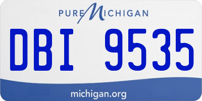 MI license plate DBI9535