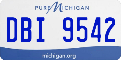MI license plate DBI9542
