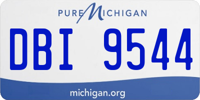 MI license plate DBI9544