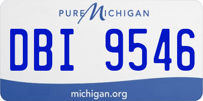 MI license plate DBI9546