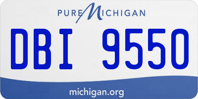 MI license plate DBI9550