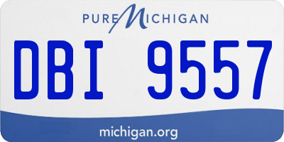 MI license plate DBI9557
