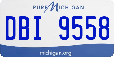MI license plate DBI9558