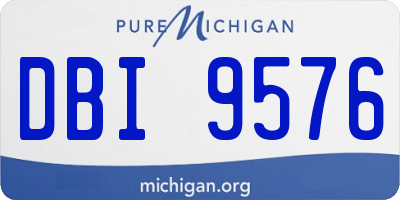 MI license plate DBI9576