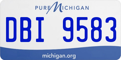 MI license plate DBI9583