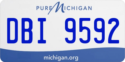 MI license plate DBI9592