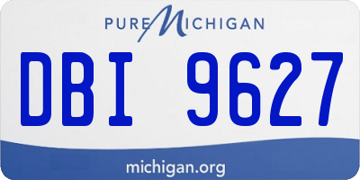 MI license plate DBI9627
