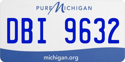 MI license plate DBI9632
