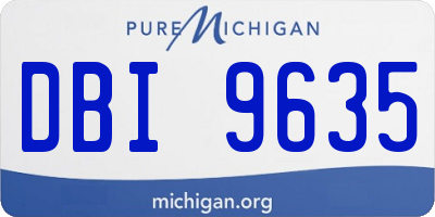 MI license plate DBI9635