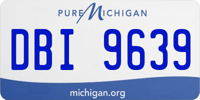 MI license plate DBI9639