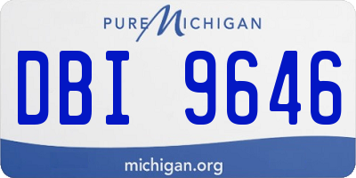 MI license plate DBI9646