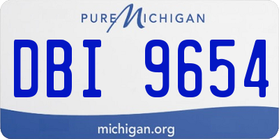 MI license plate DBI9654