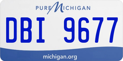 MI license plate DBI9677